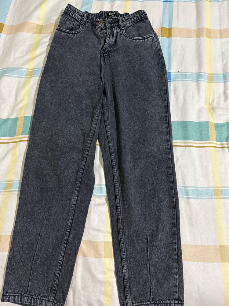 Stylish Washed Grey Denim Jeans