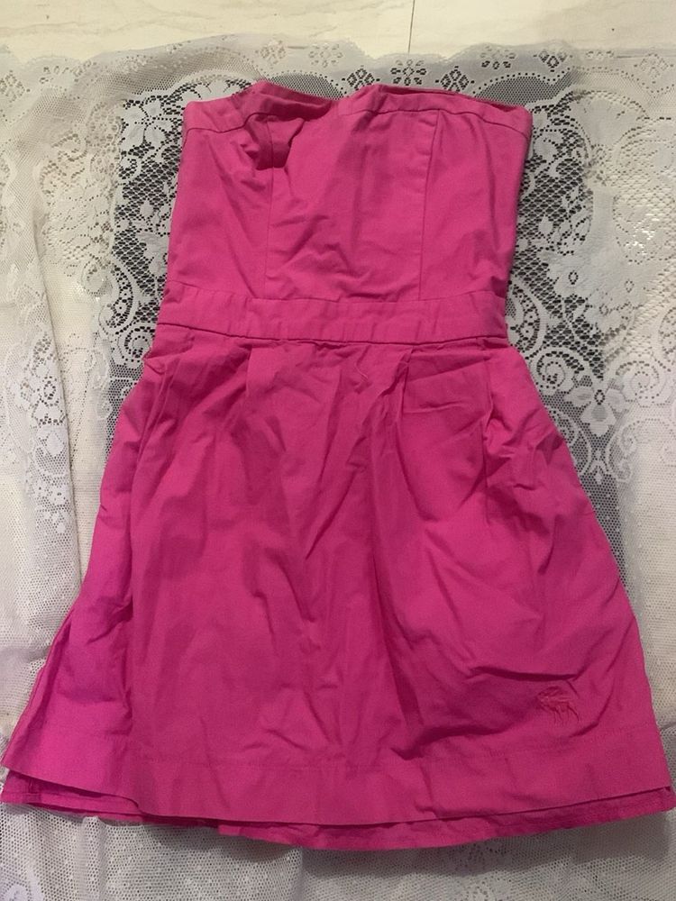 Hot Pink Tube a-line Dress (size- S)