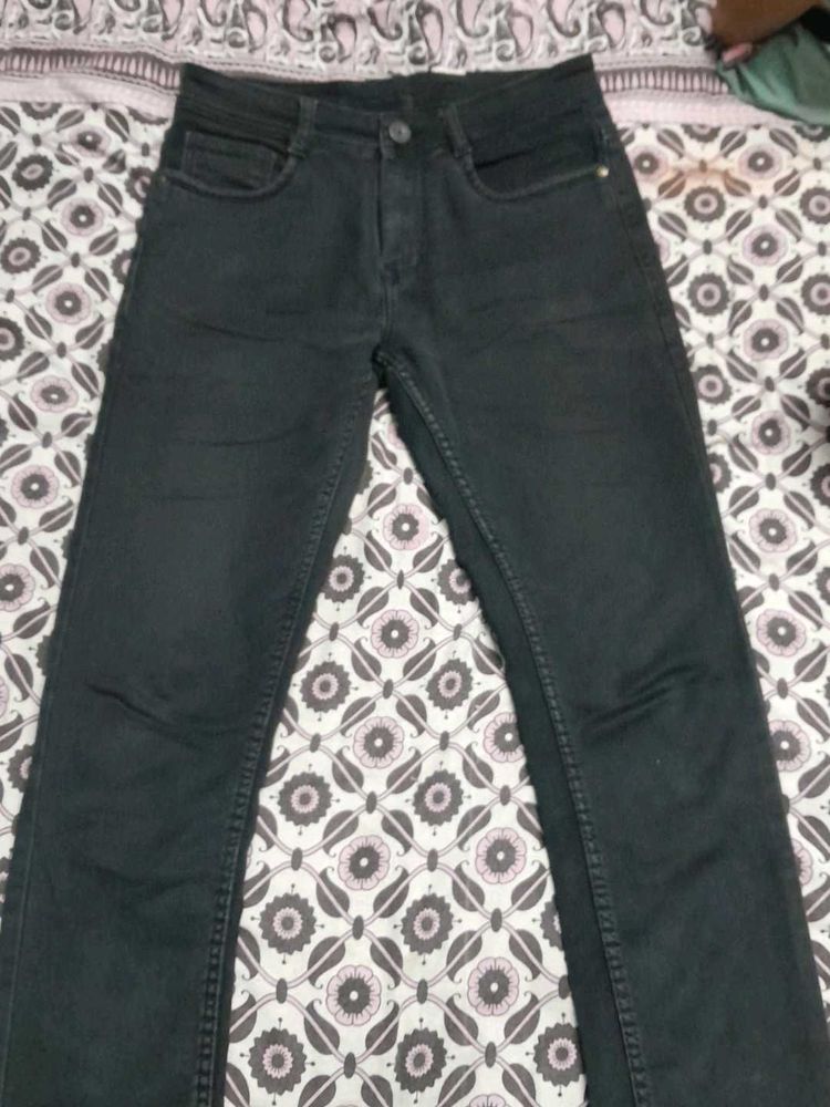 Dark Grey Denim Jeans