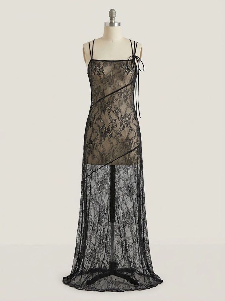 H&amp;M Black Lace Maxi Dress