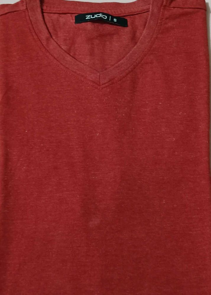 Red V-Neck T-Shirt