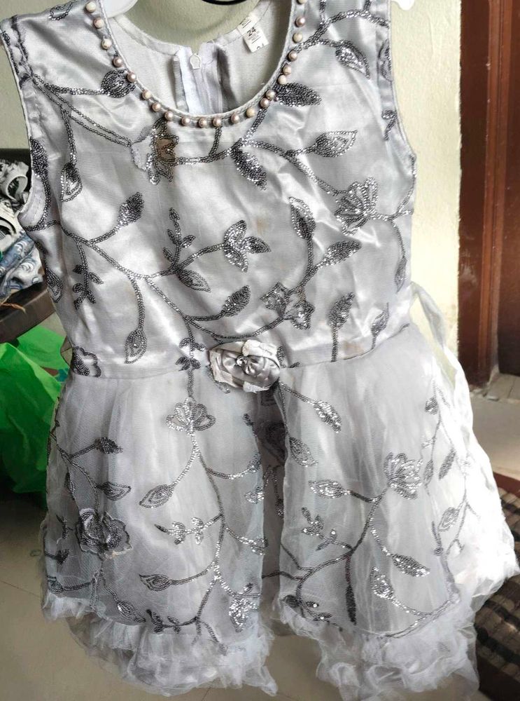 Sparkly Grey Party Dress