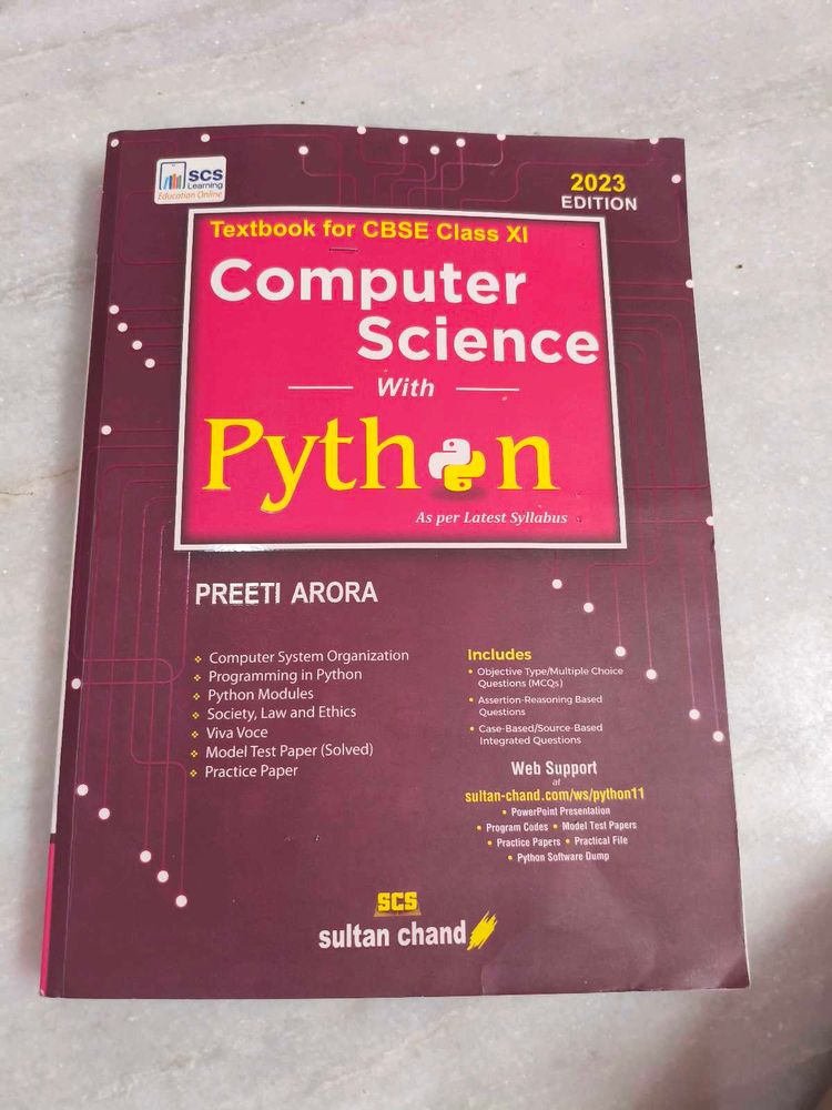 CBSE Class XI Computer Science with Python Textboo