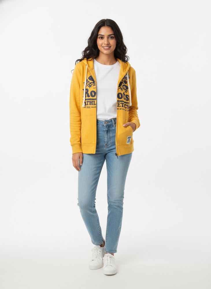 Roots Athletics Yellow Zip Hoodie