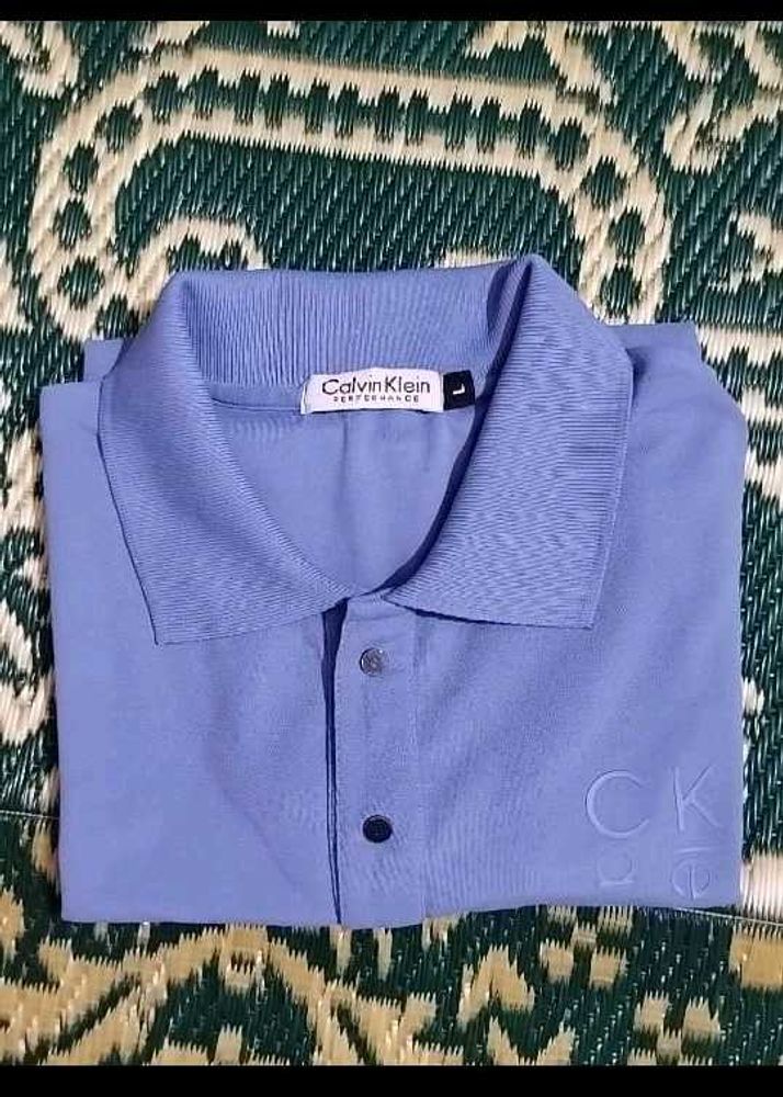 Calvin Klein Men's Blue Polo Shirt