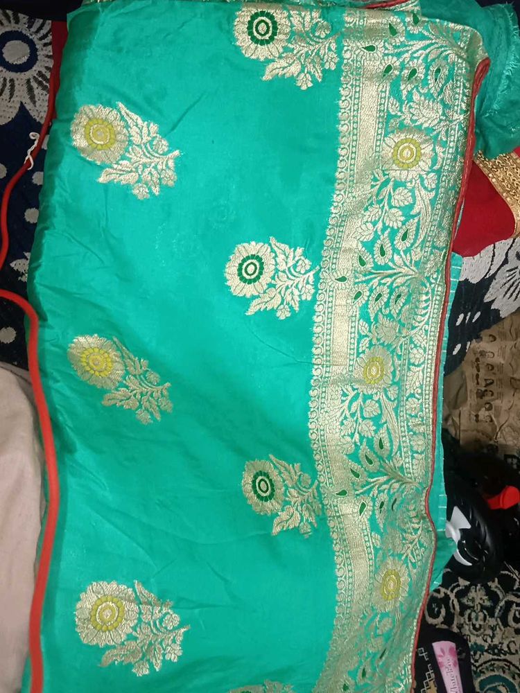 dola silk saree one time used