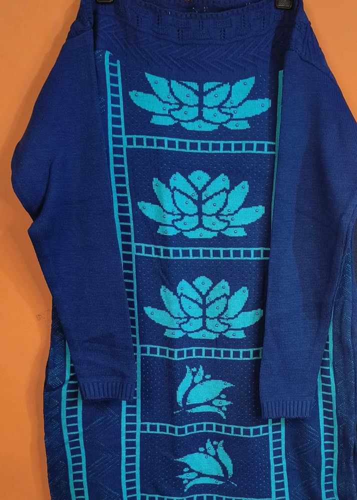 LONG WOOLEN A-LINE KURTI