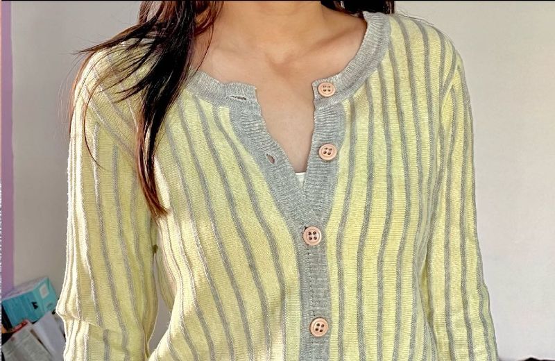 Striped Knit Cardigan