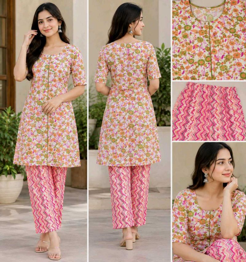 Floral Print Kurta Set with Pants
