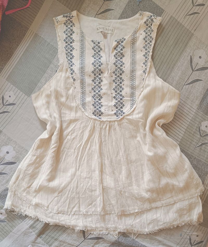 Off White Knox Rose Top