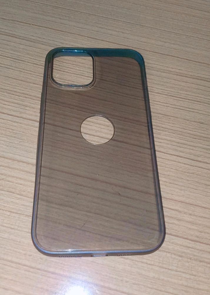 Black Transperant 12 Pro Max Back Case/Cover