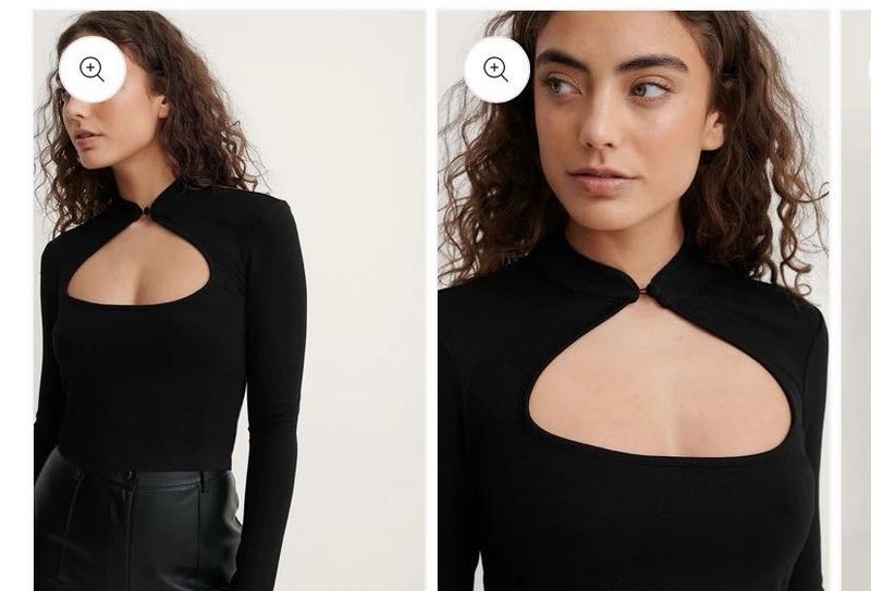 Chic Black Cut-Out Long Sleeve Top
