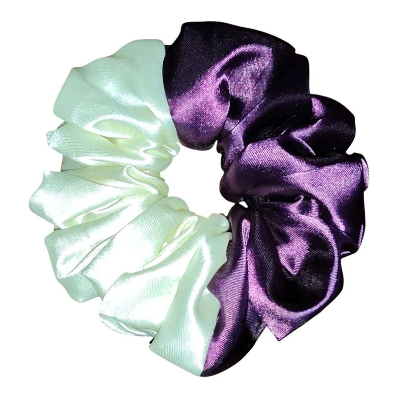 Two-Tone Satin Scrunchie