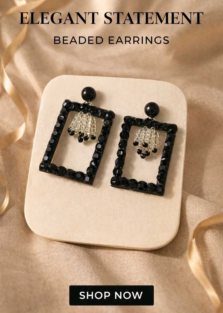 Elegant Beaded Statement Earrings