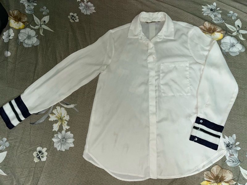 Zara White Button-Down Shirt