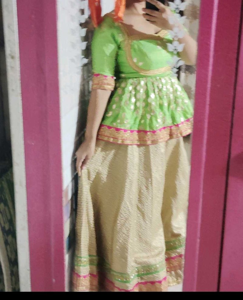 Designer Green Lehenga Choli Set