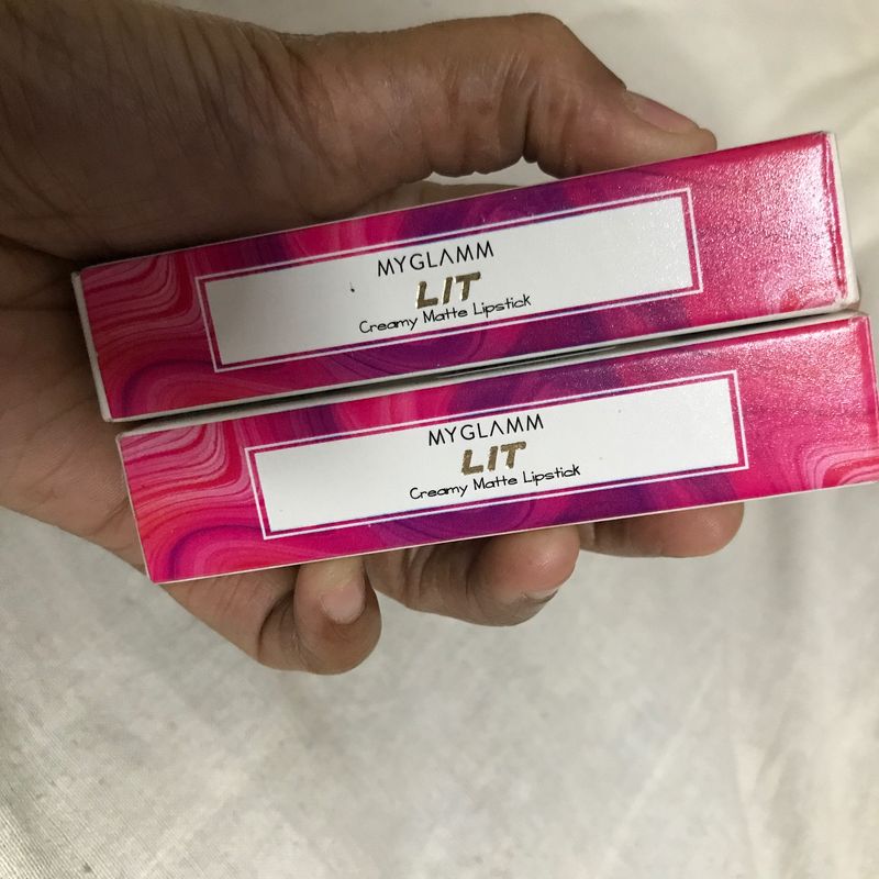 Myglamm Lit Creamy Matte Lipstick Pack of 2