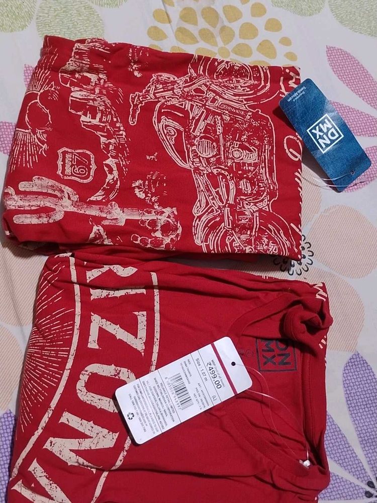 DNMX Red Graphic T-Shirts