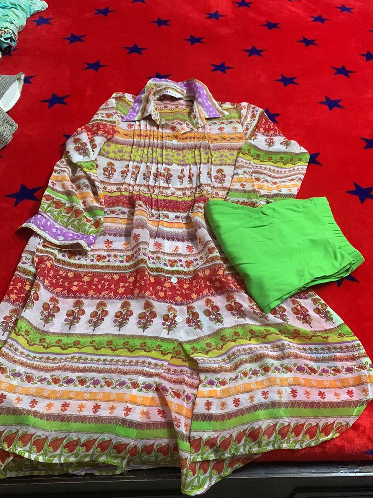 A Beautiful Biba Kurti With Leggings