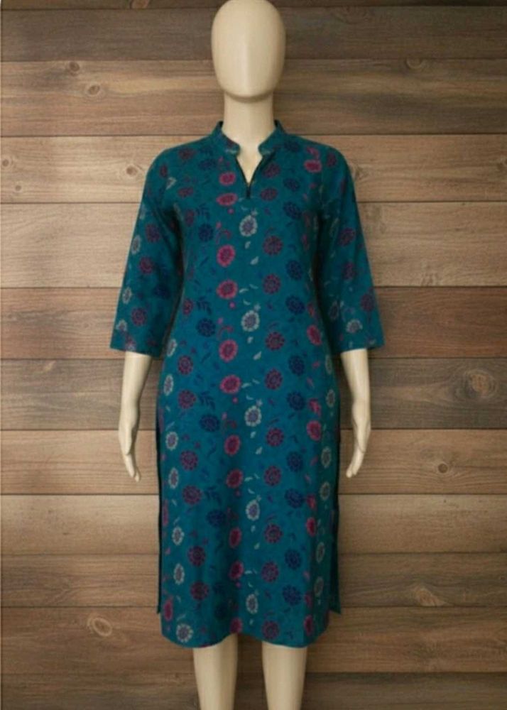 Floral Print Straight Kurta
