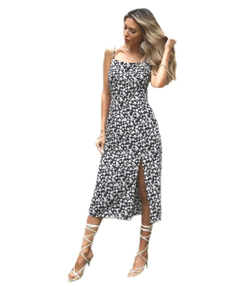 Urbanic Floral Midi Slip Dress