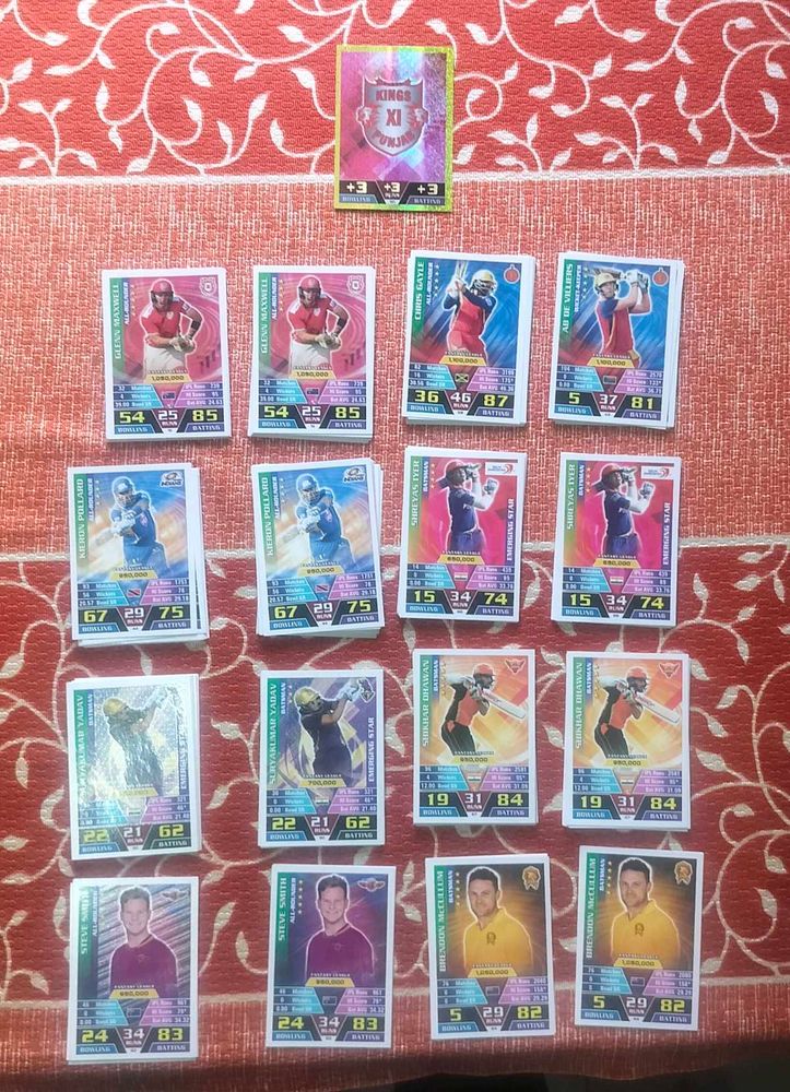 2016 Cricket Attax Full All Team Cards