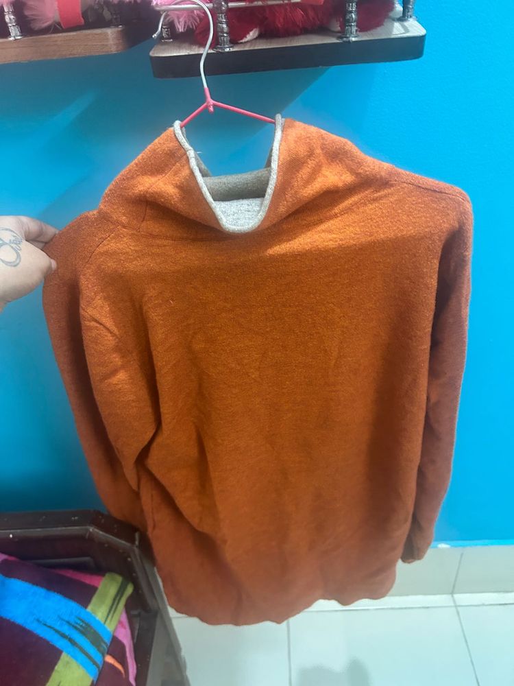 Rust Colored Turtleneck Sweater