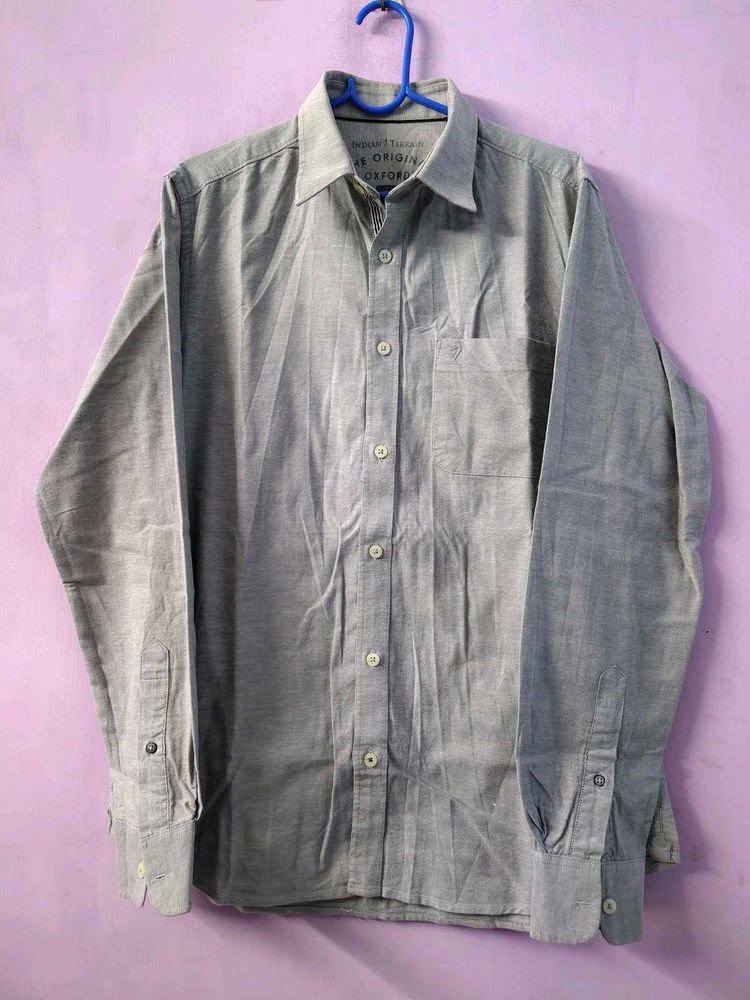 Men's Grey Oxford Shirt