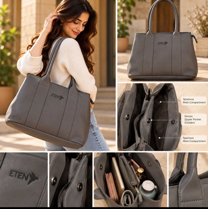 Chic Grey Tote Bag