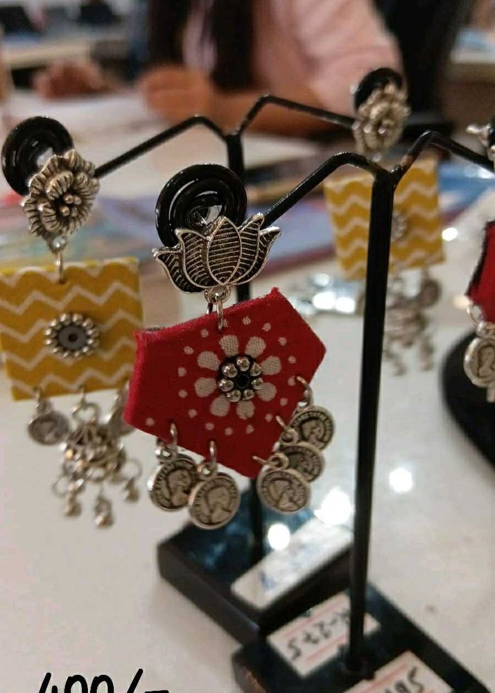 Handmade Chevron &amp; Polka Dot Earrings