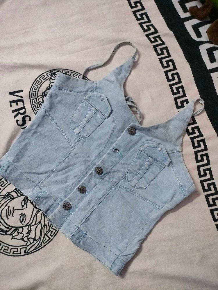 Light Blue Denim Cami Top