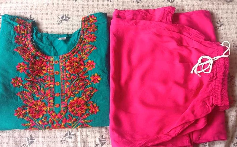 Vibrant Embroidered Kurta