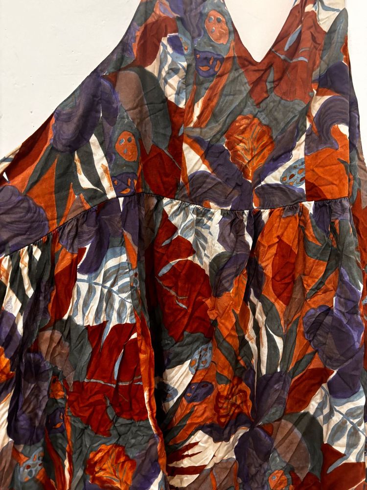 Boho Abstract Print Maxi Dress