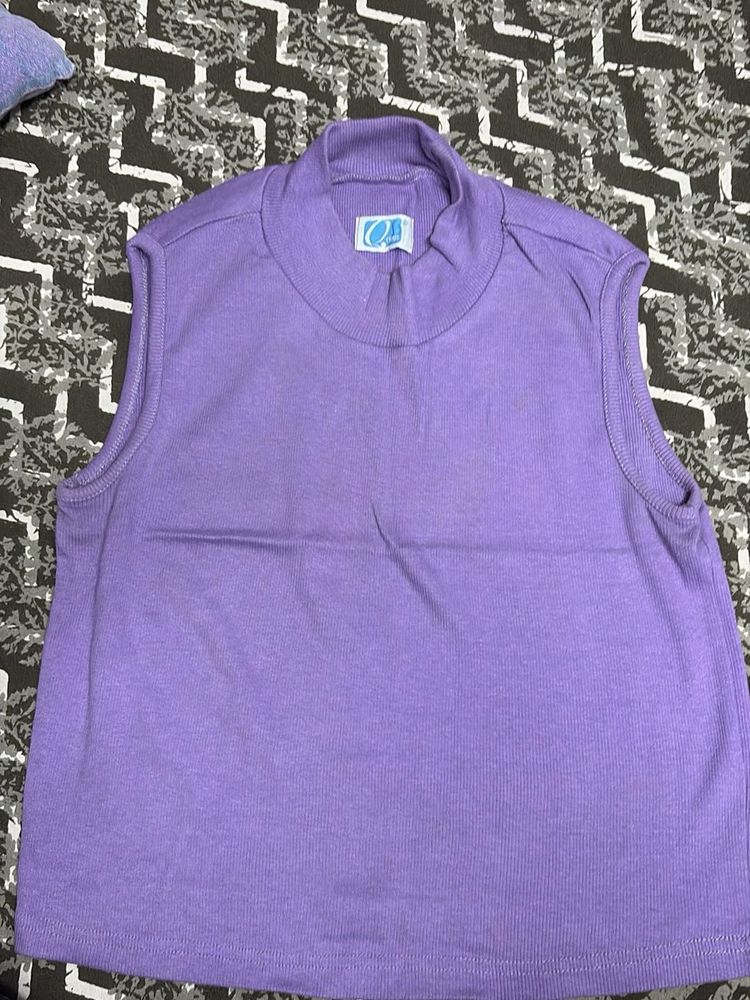 Sleeveless Mock Neck Top