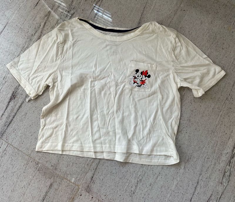 Minnie Mouse Graphic cropped T-Shirt