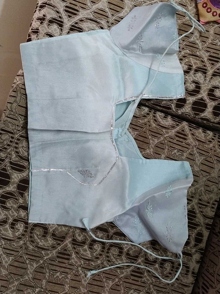 Elegant Light Blue Blouse