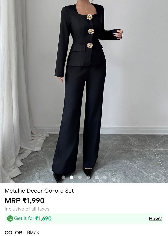 Elegant Black Co-ord Set