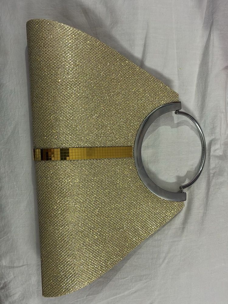Sparkly Gold Clutch Bag