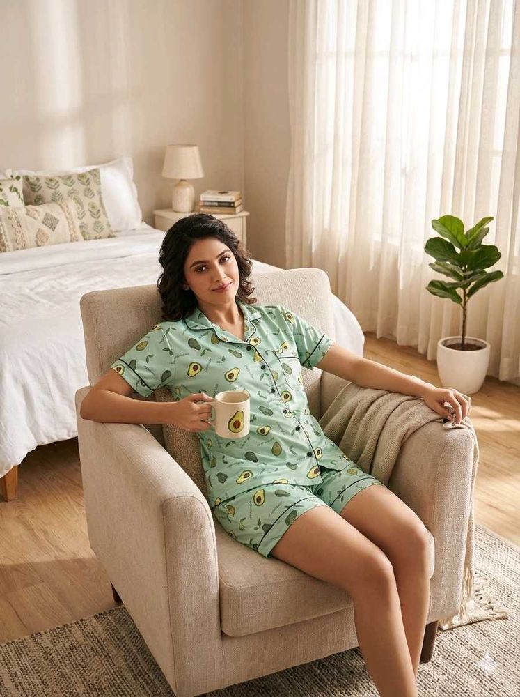 Cute Avocado Pajama Set