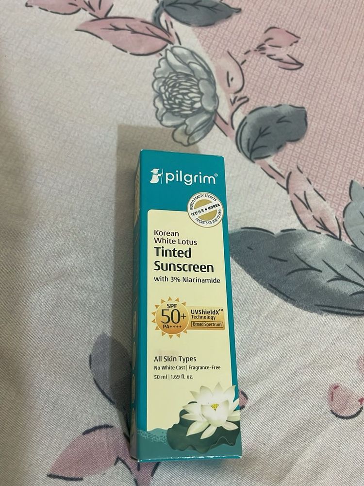 Pilgrim Korean White Lotus Tinted Sunscreen SPF 50