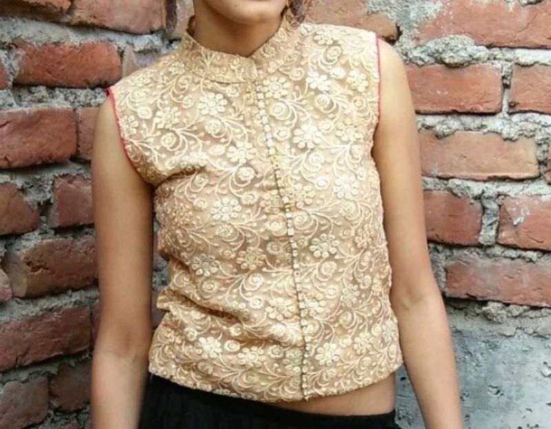Embroidered Ethnic Sleeveless top