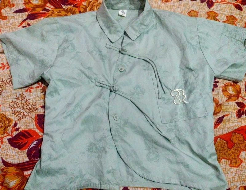 sea green chinese top😍