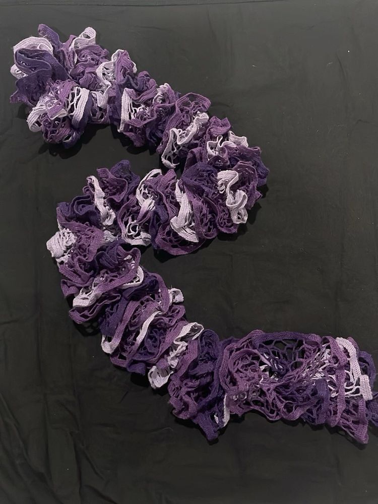Purple Ruffle Scarf