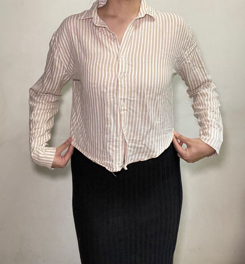Chic Striped Button-Up Shirt