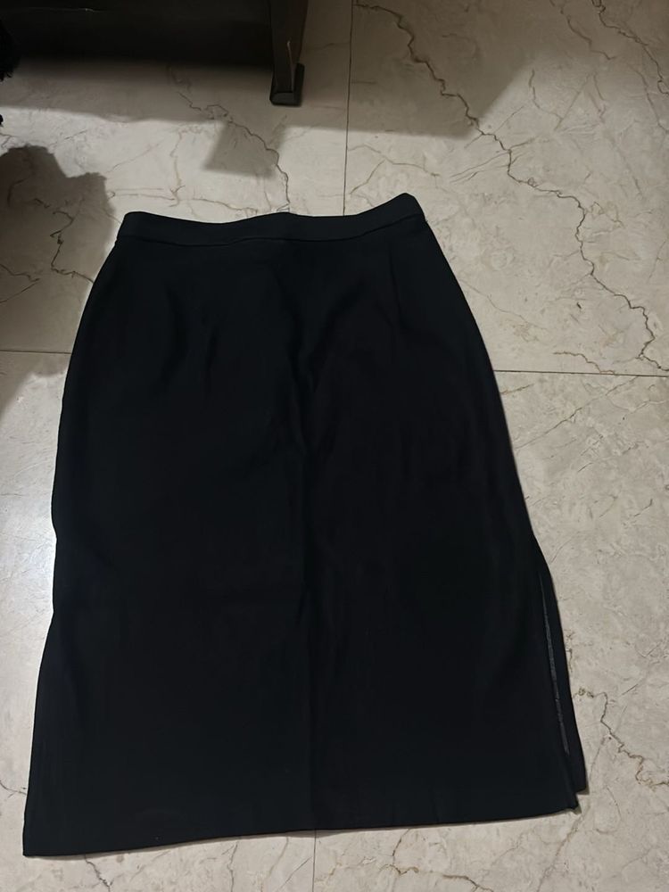 Classic Black Midi Skirt