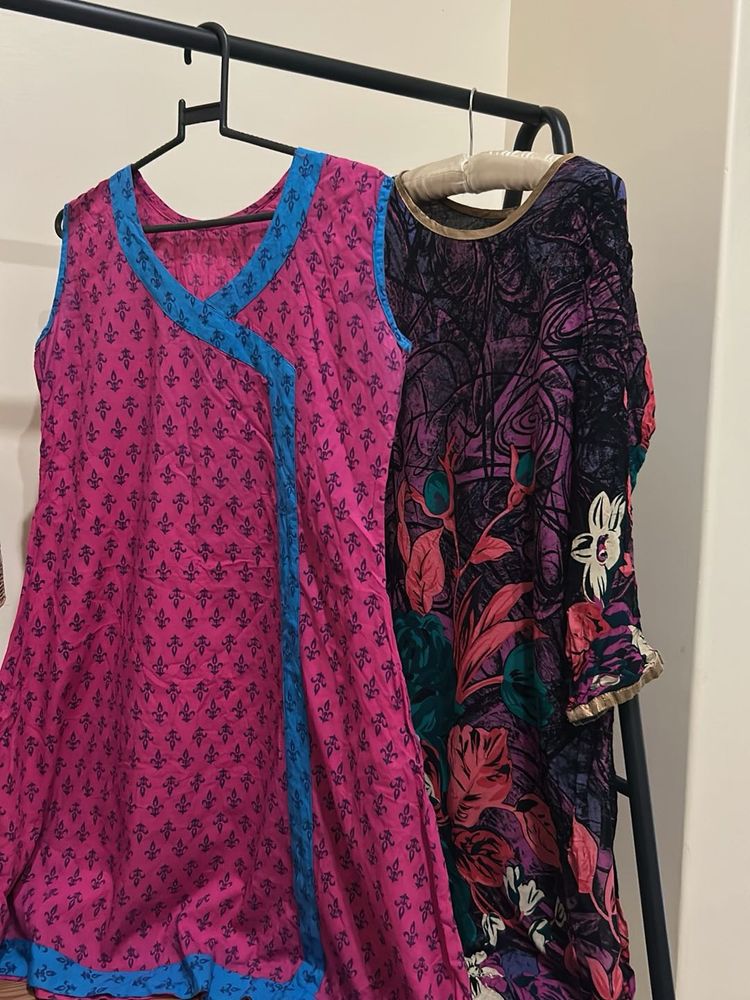 Vibrant Ethnic Kurtis- set of 2