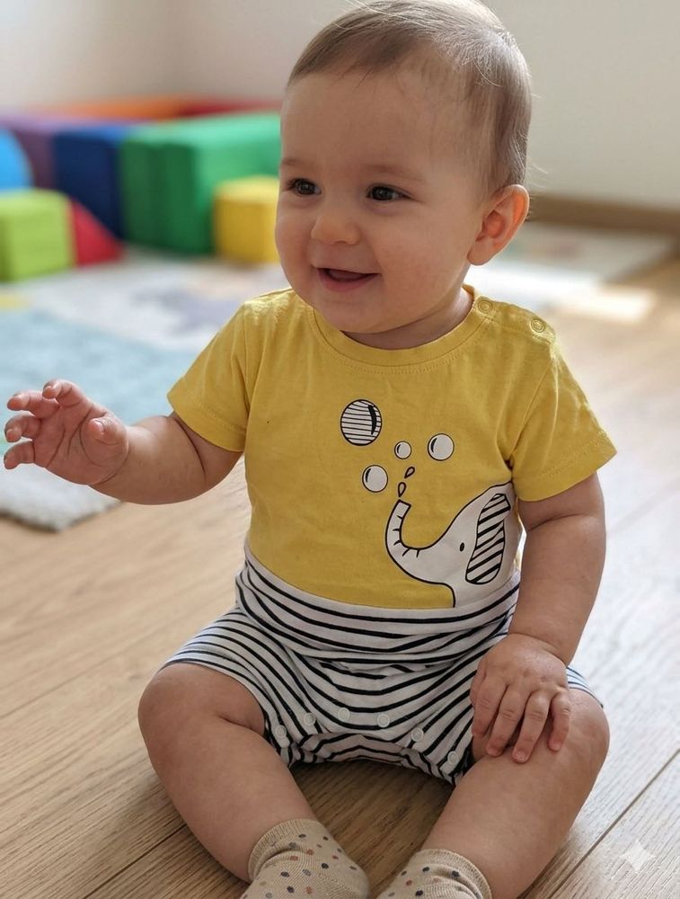 Adorable Baby Elephant Romper