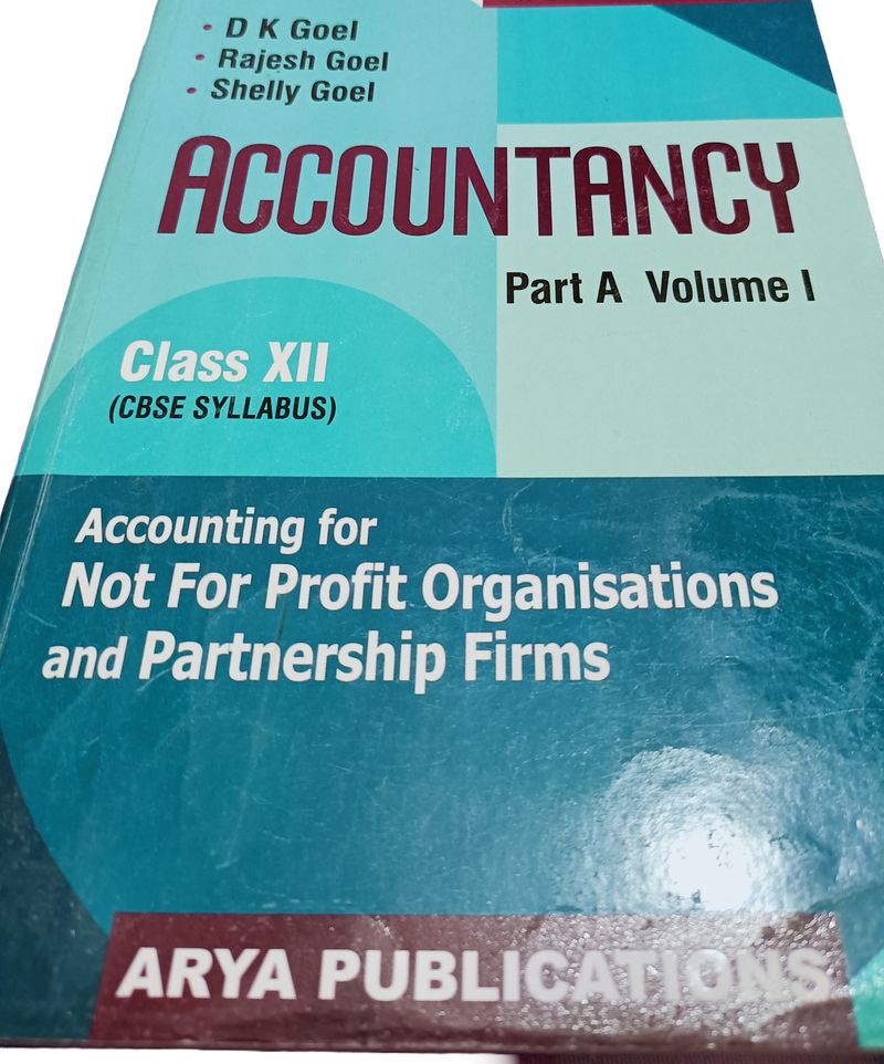 ACCOUNTANCY ( PART A VOLUME I ) CLASS 12.