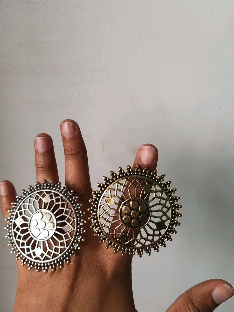Statement Mandala Rings
