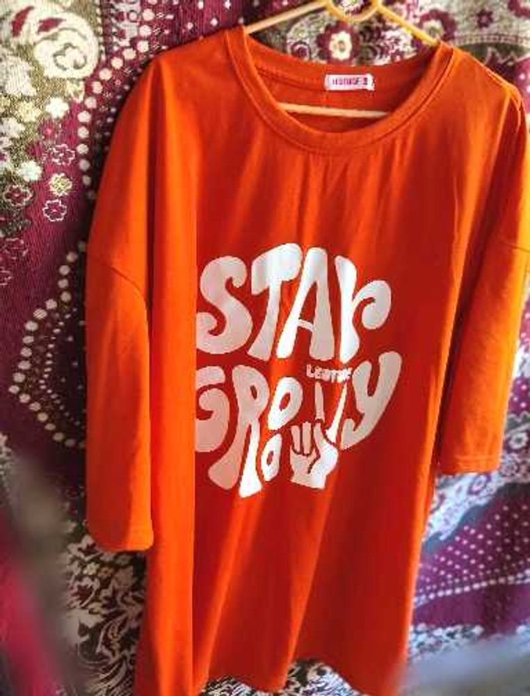 Orange "Stay Groovy" Graphic Tee